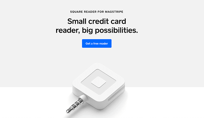 square product landing page examples