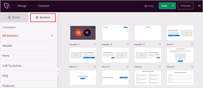 Add sections to your WordPress header