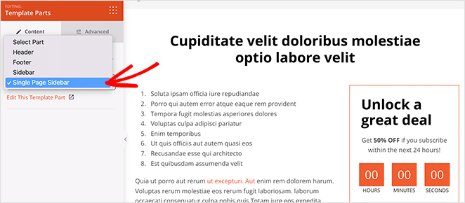 custom-WordPress-sidebar - SeedProd Choose your custom WordPress sidebar