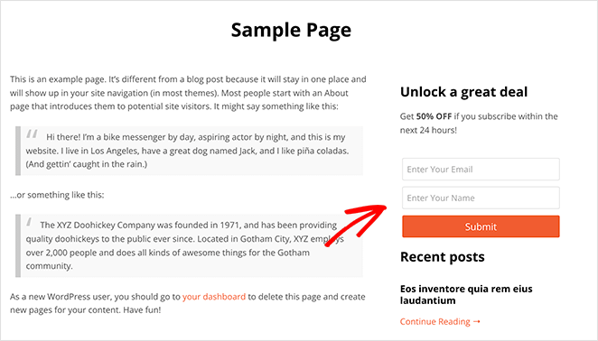 Custom sidebar for WordPress pages