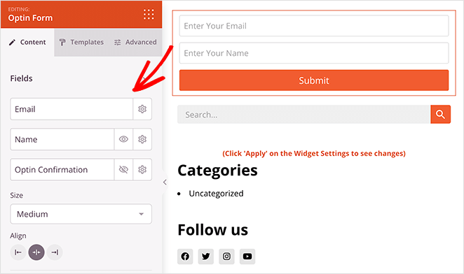 seedprodoptinformsidebar SeedProd Add an optin form to your sidebar template
