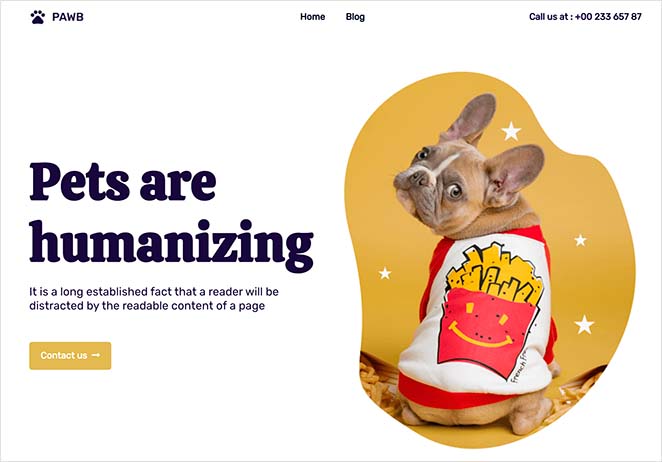 Responsive pet care WordPress theme seedprod