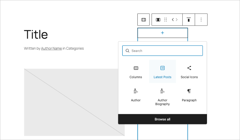 Adding recent posts to a sidebar column area in the WordPress site editor template