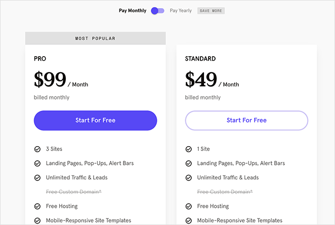 LeadPages pricing