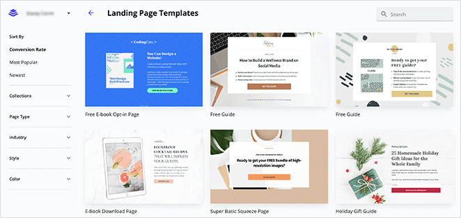leadpages landing page templates