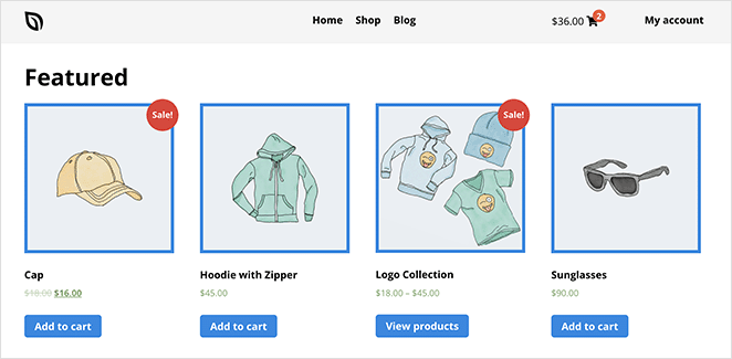 SeedProd woocommerce featured products