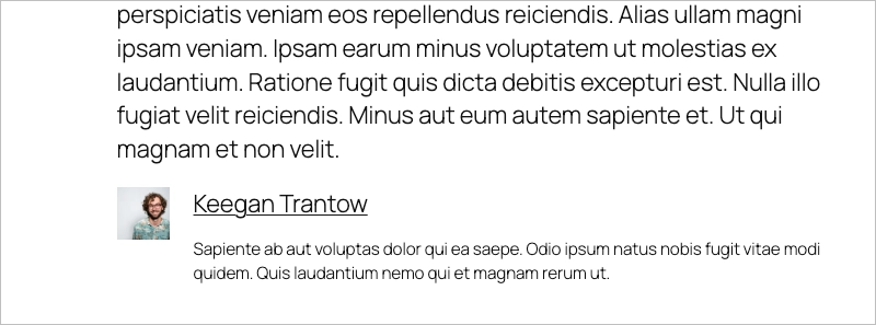 Update and preview the WordPress author block