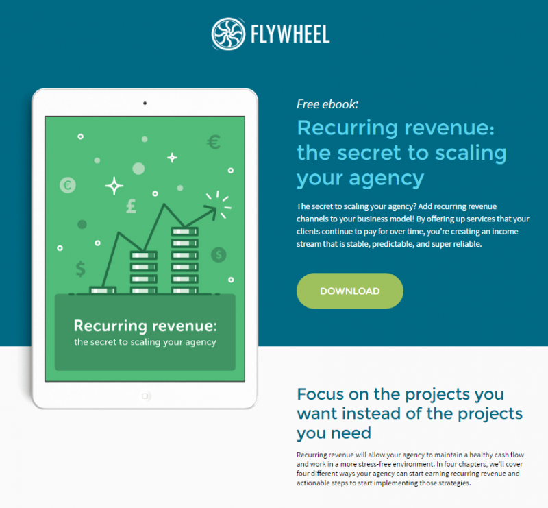 flywheel ebook landing page example