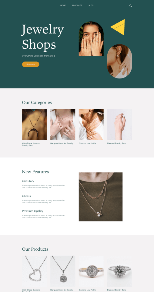 Jewelry store woocommerce theme