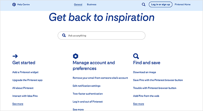 pinterest-faq-page-examples - SeedProd Pinterest faq page examples