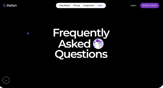 potion-faq-page-example - SeedProd Potion faq page examples