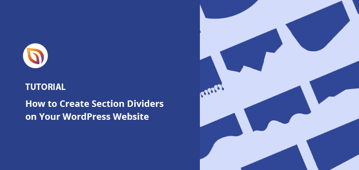 how to add a section divider to WordPress
