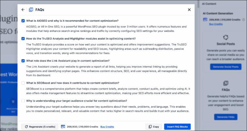 ai-content-adding-faqs - SeedProd Adding FAQ content with AIOSEO ai content generator