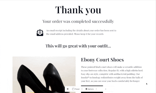Custom WooCommerce thank you page created using SeedProd