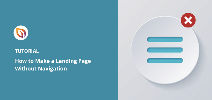 landing page without navigation