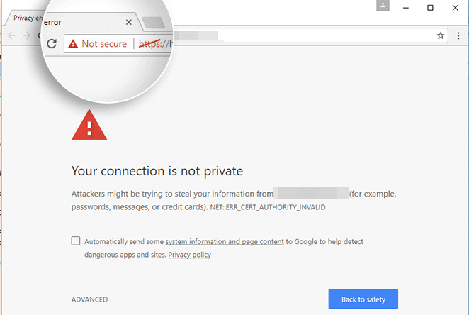 http url insecure website warning