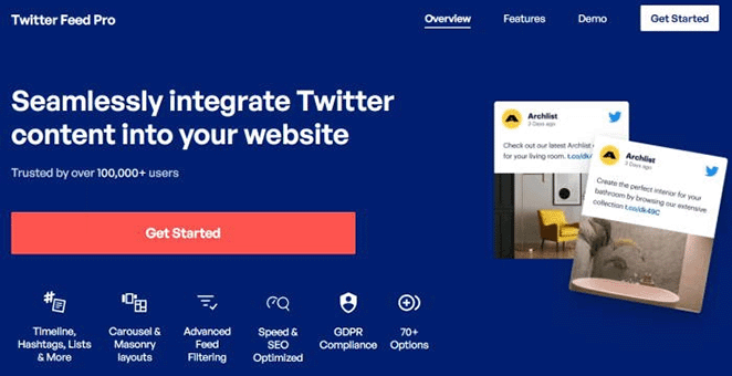 smash balloon twitter feeds plugin homepage