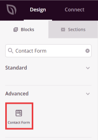 Contact Form block