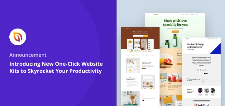 Présentation de nouveaux kits de sites web en un clic pour booster votre productivité