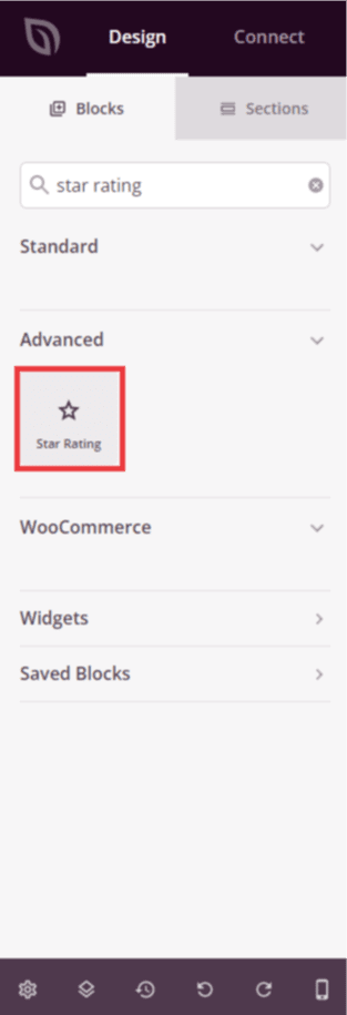 Star Rating block