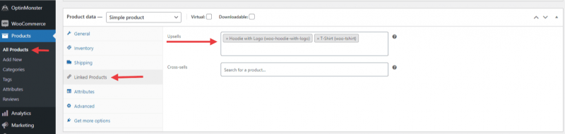 WooCommerce Upsells