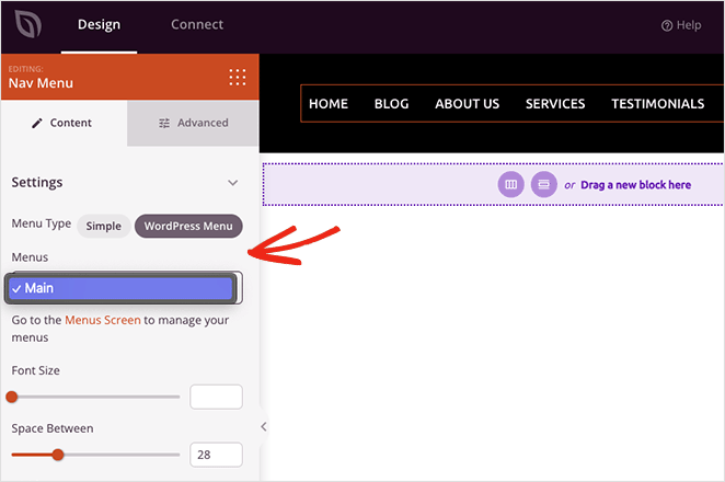 SeedProd menu WordPress