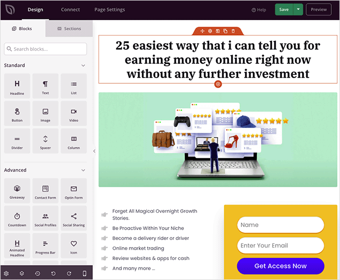 drag-and-drop-page-builder-seedprod - SeedProd seedprod drag and drop landing page builder