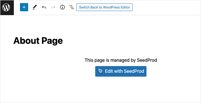 Editer une page WordPress avec SeedProd