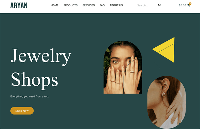 Jewelry shop website kit seedprod