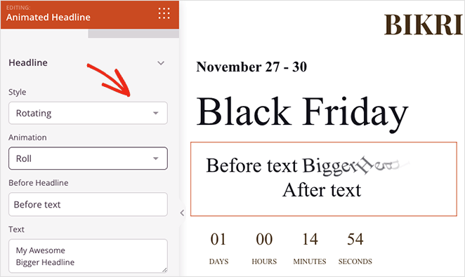 rotating-text-animation-wordpress - SeedProd Rotating text animation WordPress