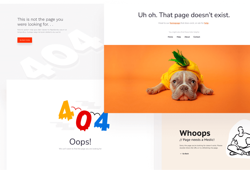Drag & Drop Error Page Templates