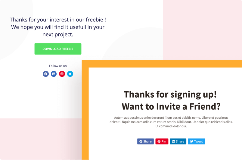 Embed social media icons and buttons