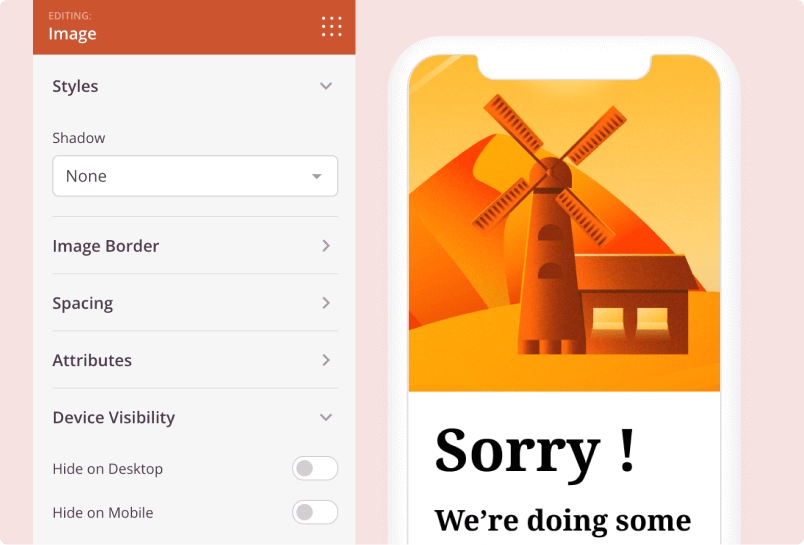 Mobile responsive design