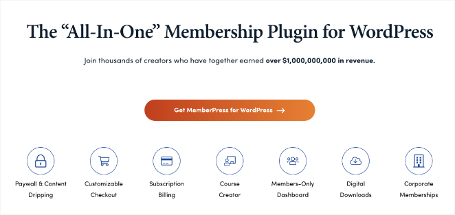 MemberPress homepage
