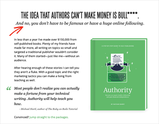 objection-landing-page-headline-formula - SeedProd Objection landing page headline formula from Nathan Barry