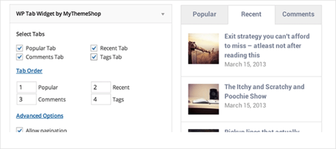 WP Tab Widget Plugin