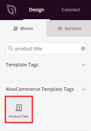 Product Title Block