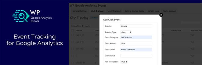 WP Google analytics events plugin and analytics dashboard for wp