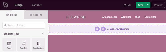 SeedProd header builder layout