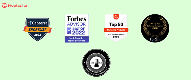 hootsuite-awards-badges - SeedProd Hootsuite demo page award badges