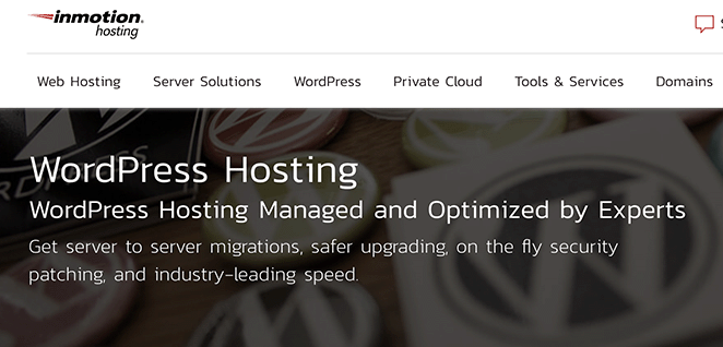 inmotionWordPresshosting - SeedProd Inmotion WordPress hosting provider homepage