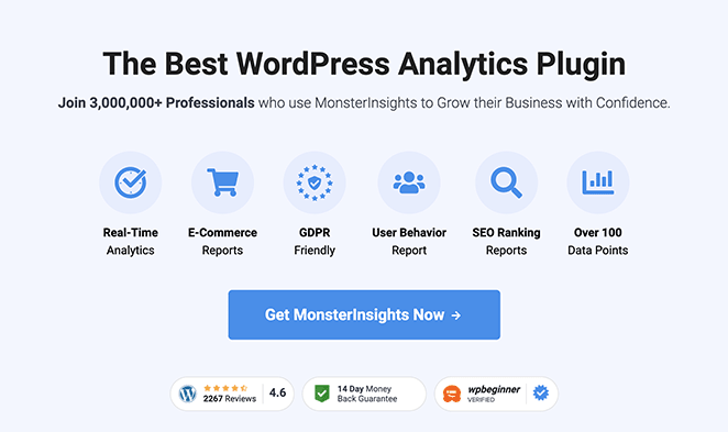 monsterinsights meilleur plugin WordPress google analytics