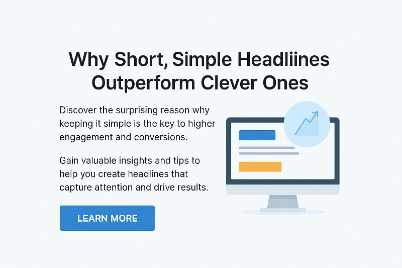 pattern-break-landing-page-headline-formula - SeedProd Landing page mockup example with headline: Why Short, Simple Headlines Outperform Clever Ones