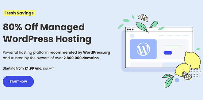 Siteground WordPress hosting homepage