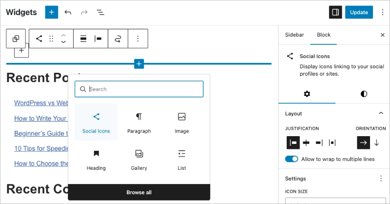 Adding social icons to classic theme in WordPress sidebar
