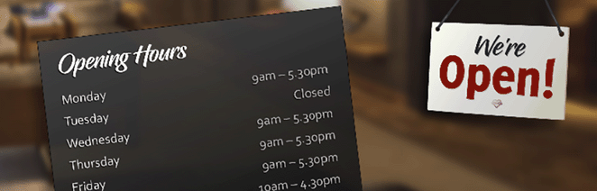 We're Open! business hours plugin WordPress