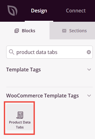 Product Data Tabs Block