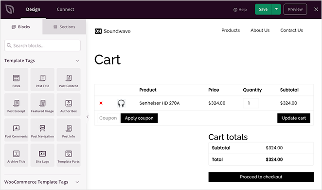 Customize cart page with SeedProd