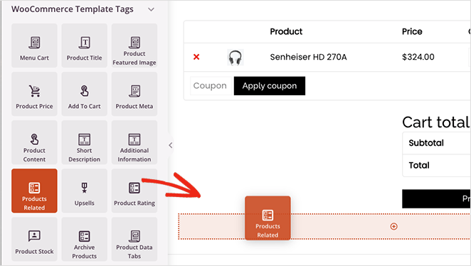 WooCommerce products related block