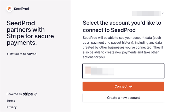 Connect SeedProd to your Stripe account